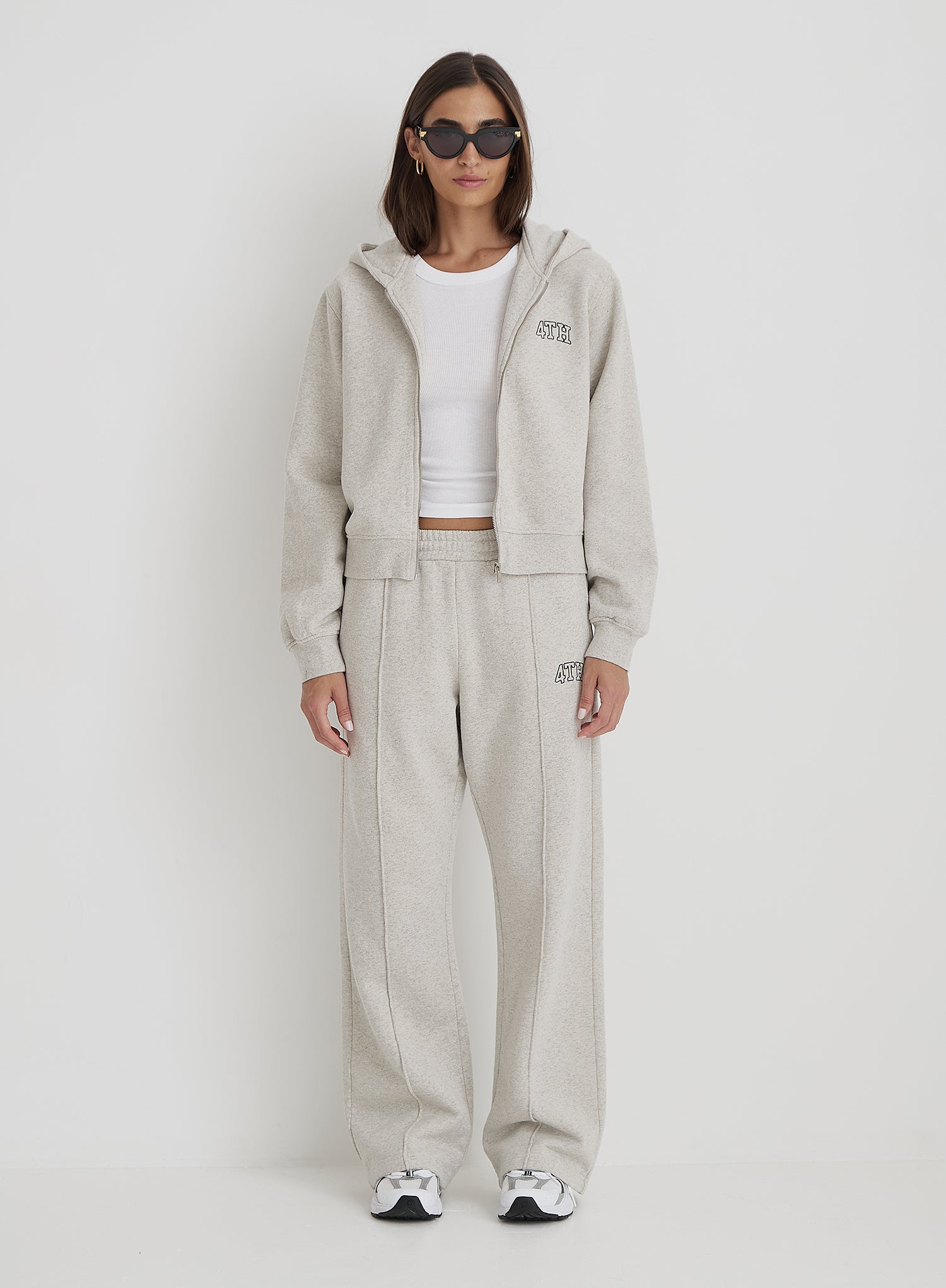 Grey Fourth Studio Cropped Zip Hoodie